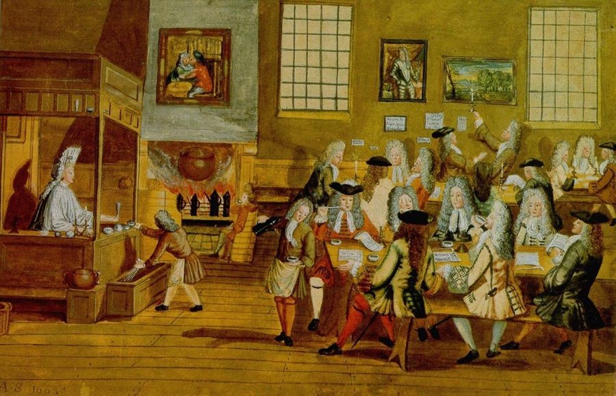 Interior of a London Coffee House c. 1705
