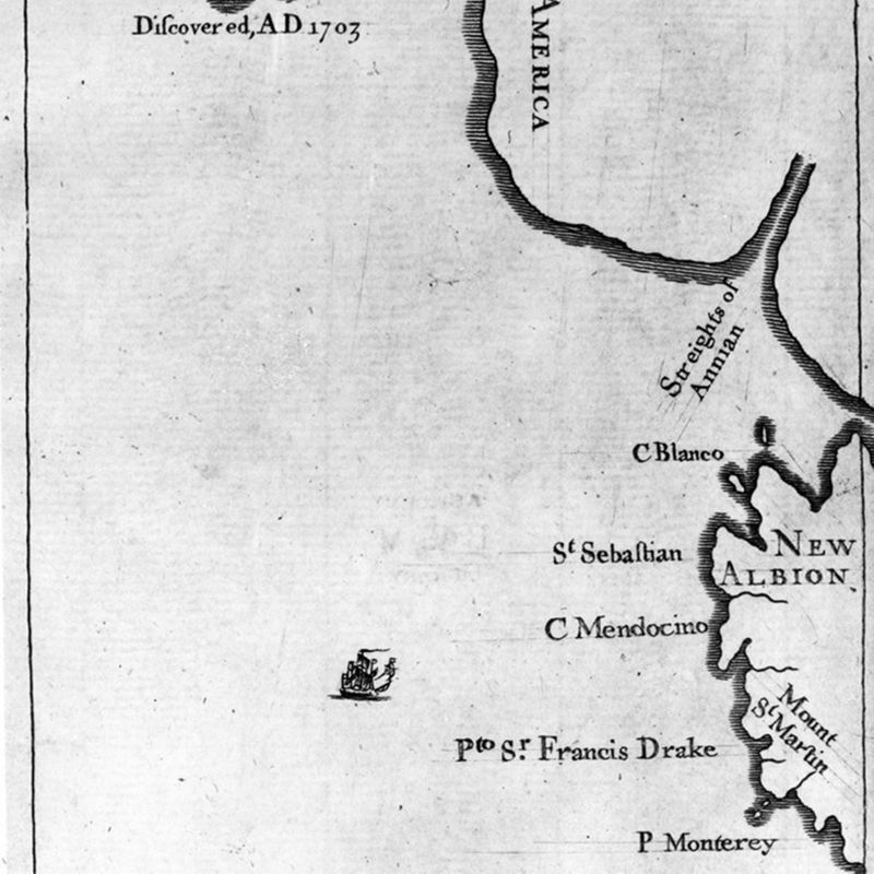 The map of Brobdingnag from Book 2 of Gulliver’s travels purports to locate it somewhere off the North American coast.