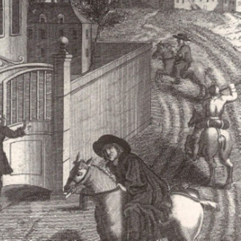 The only contemporary image of Swift’s deanery, St Kevin’s Street, Dublin.