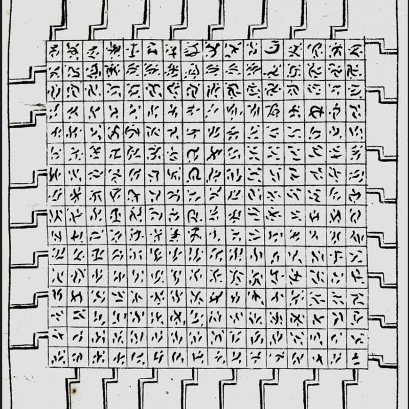 Other than the four maps and the portrait of Gulliver, the only set-piece that was illustrated in the first edition was the mechanical word machine.