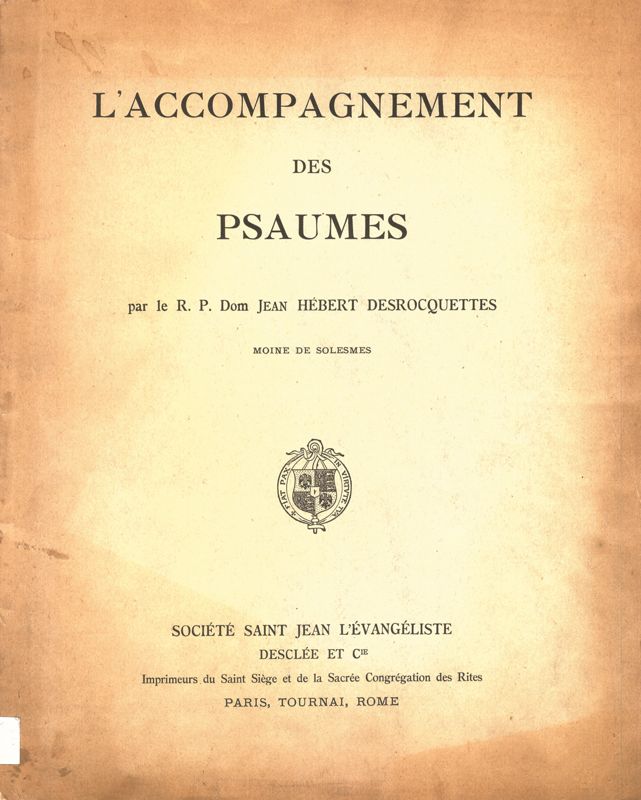 L’Accompagnement des psaumes