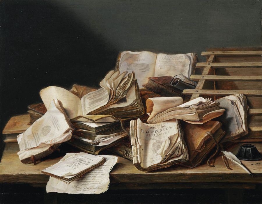 Still life with books