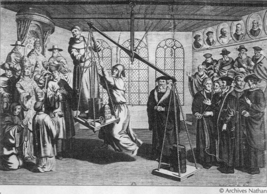 Divide between Catholics and Protestants