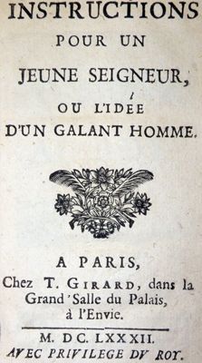 Instructions pour un jeune seigneur