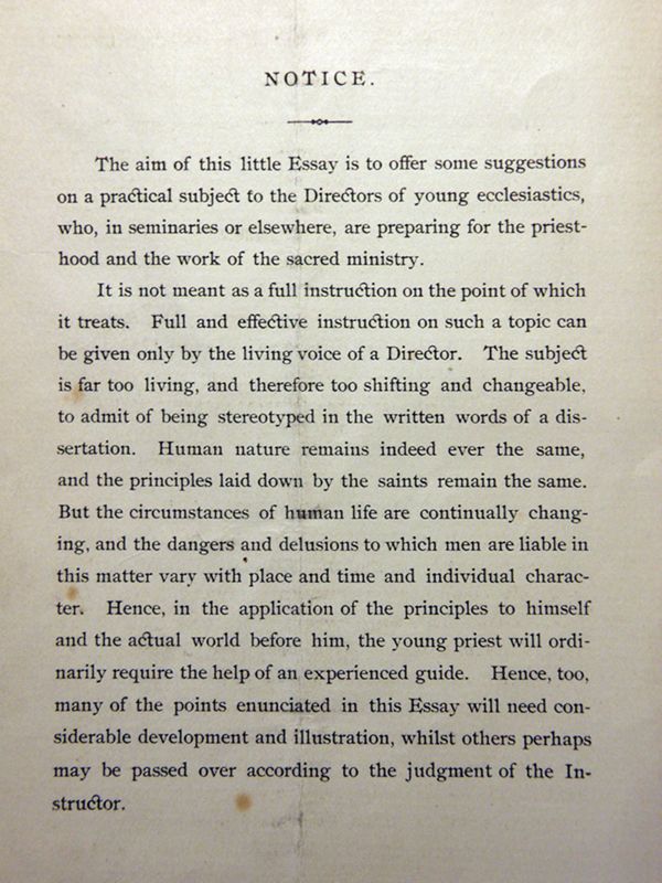 On the Behaviour of Priests towards Women