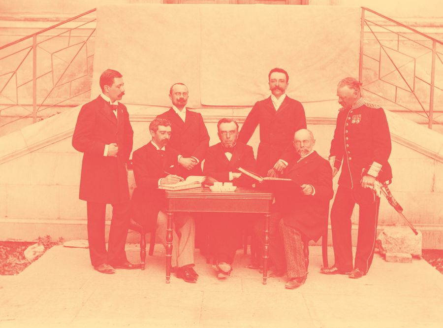 IOC members attending its second meeting in Athens, 1896