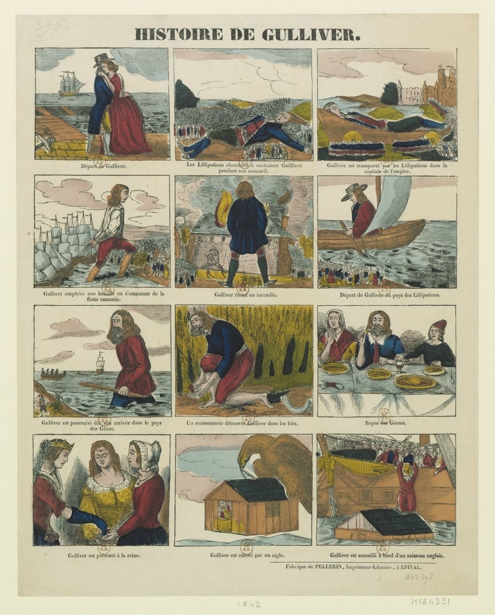 Histoire de Gulliver, print, 1842.