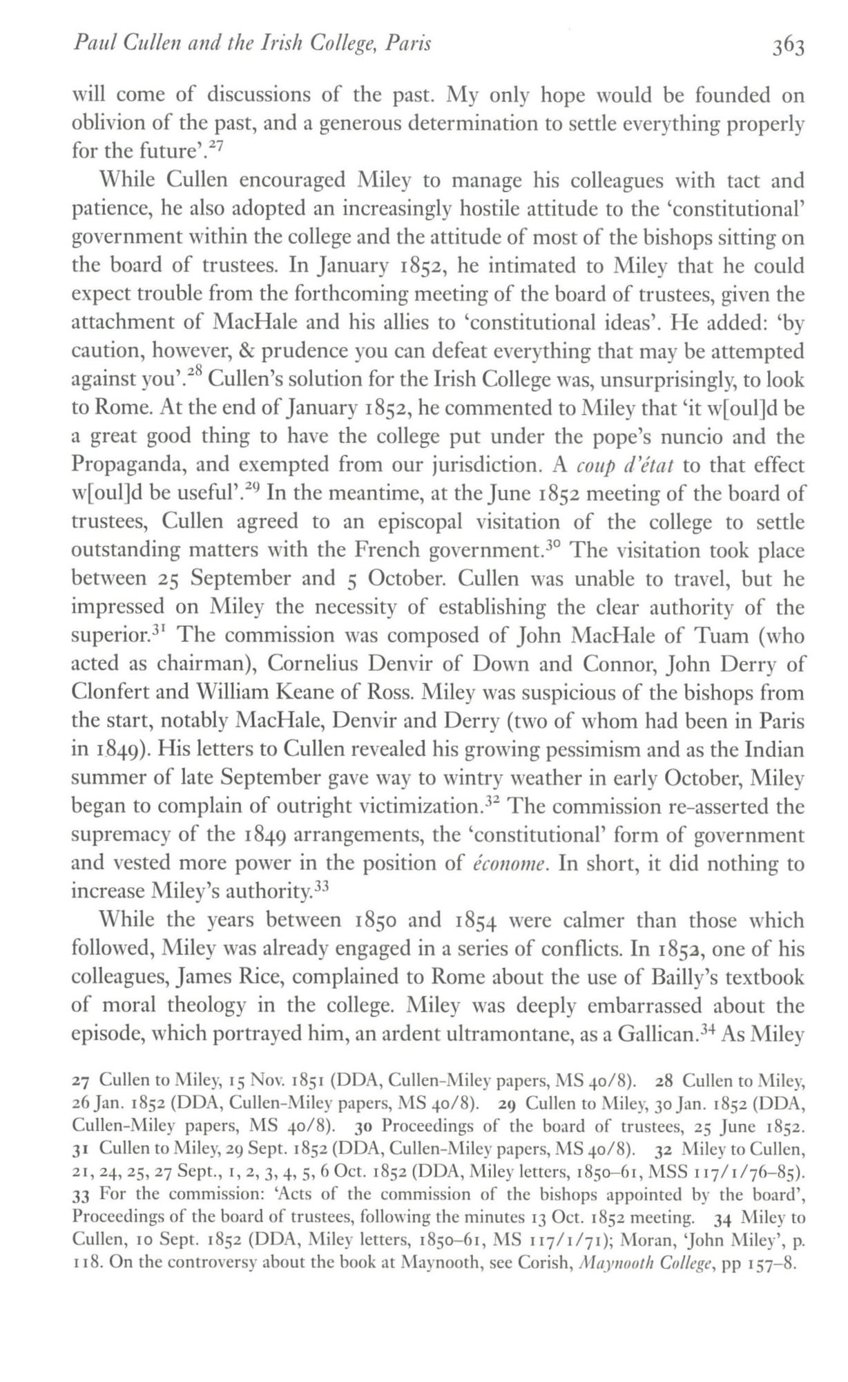 Paul Cullen and the Irish College, Paris