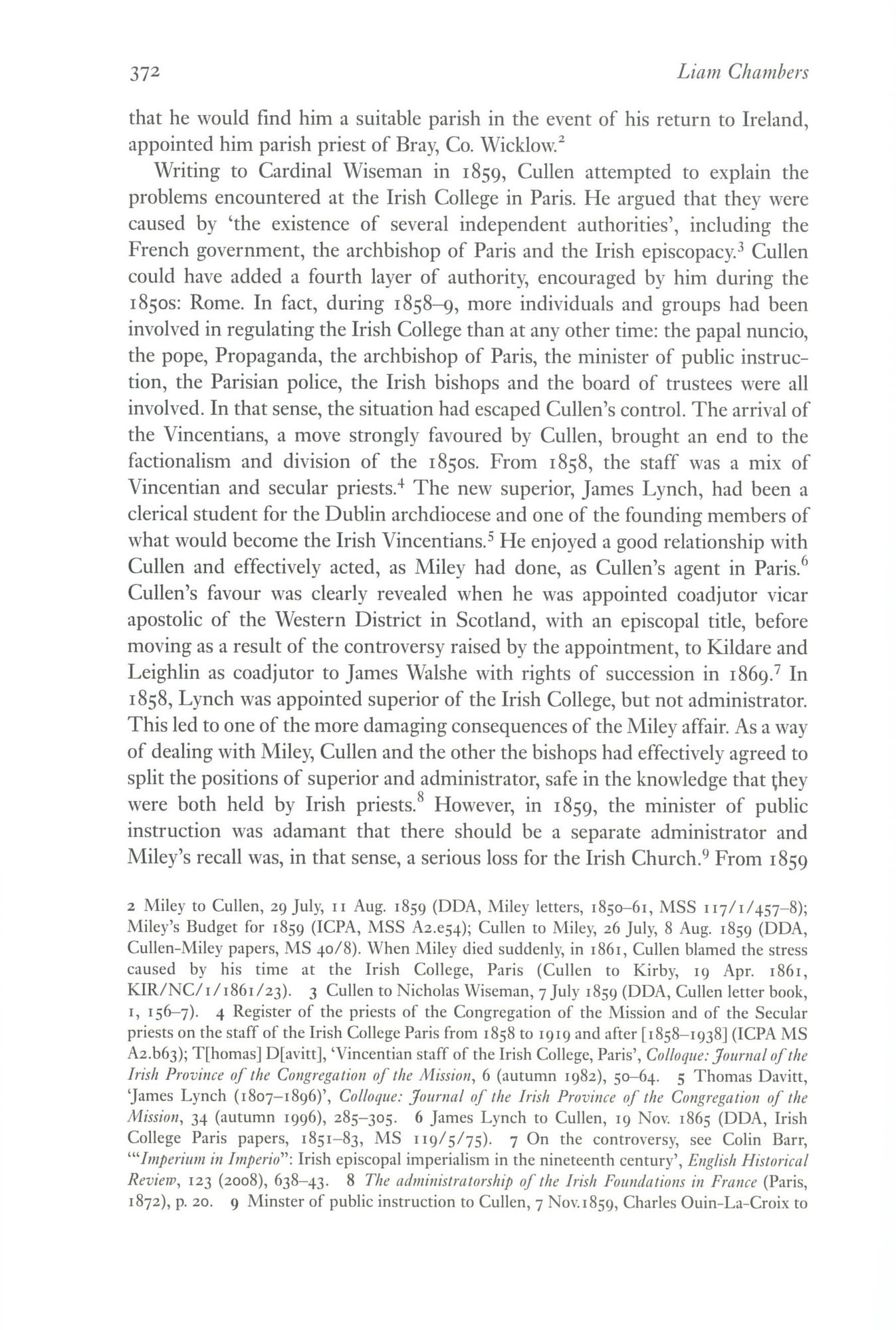 Paul Cullen and the Irish College, Paris