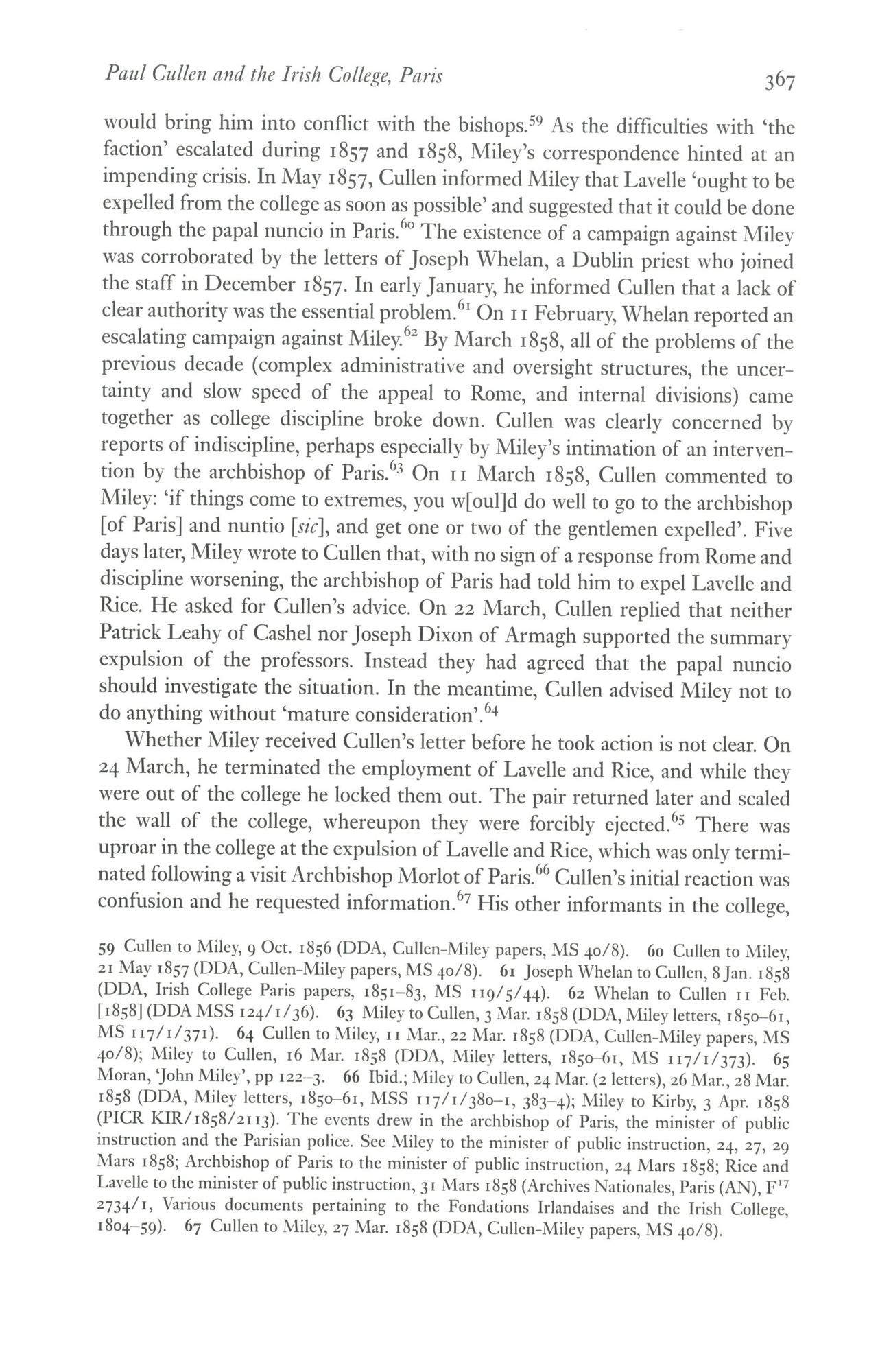 Paul Cullen and the Irish College, Paris